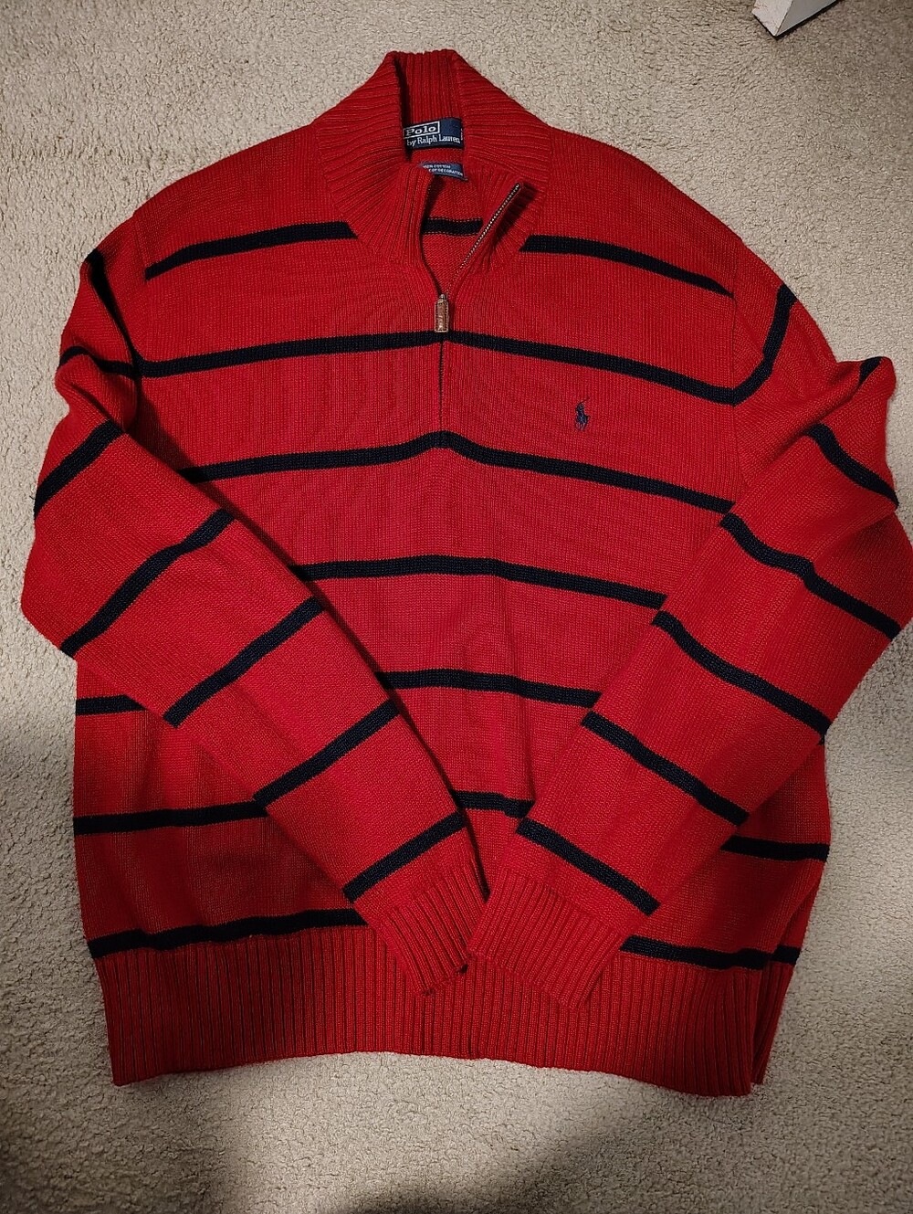 Men's Polo Half Zip Sweater